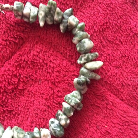 Vintage Tree Agate Chip Gemstone Bracelet #2 - Picture 2 of 2